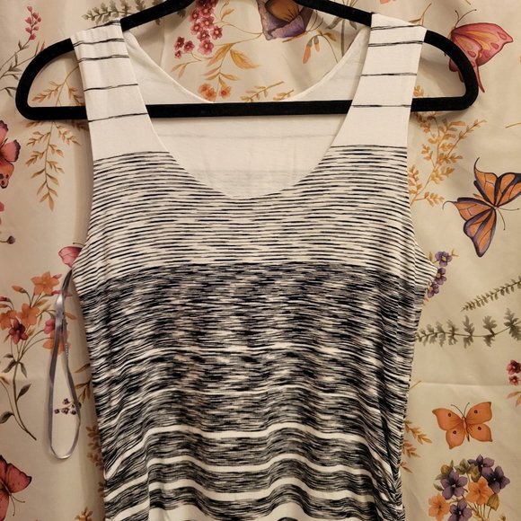 Athleta White and Black Stripped Midi Dress - Picture 9 of 10